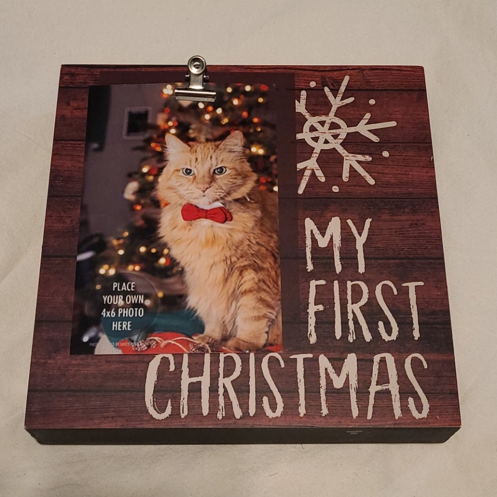 My First Christmas Pet Picture Frame